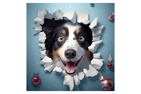 Christmas Collie Broken Wall 1: Festive Illustrations