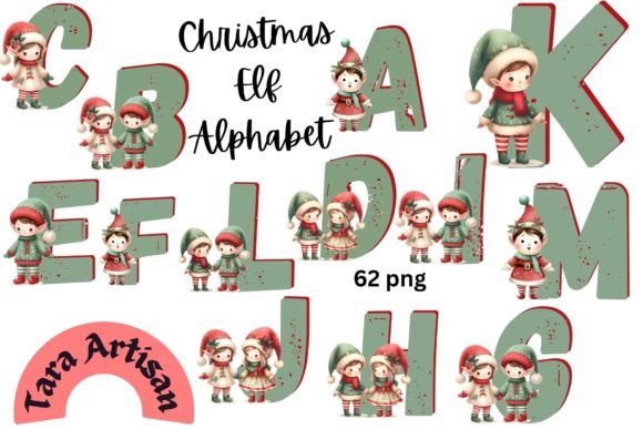 Christmas Elf Alphabet: Festive Illustrations for Crafters
