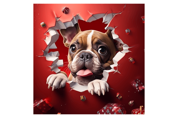 Christmas French Bulldog Broken Wall 3: Festive Illustrations
