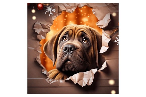 Christmas Mastiff Broken Wall 1: Premium Illustrations