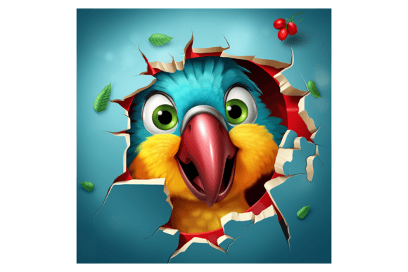 Christmas Parrot Broken Wall 2: Bold Illustrations