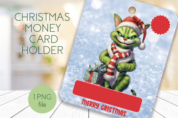 Christmas Printable Money Card Holder: Festive Illustrations