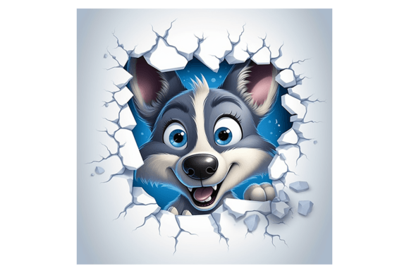Christmas Wolf Broken Wall 1: Bold Illustrations