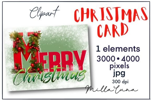 Merry Christmas Card JPG: Festive Illustrations