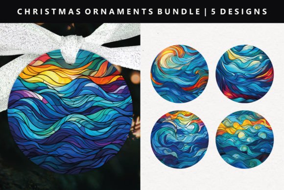 Ocean Waves Christmas Ornament Design: Illustrations Review