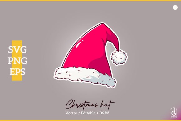 Red Winter Christmas Hat: Festive Illustrations