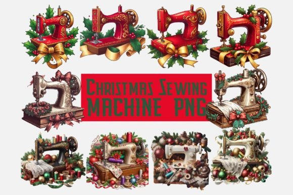 Review: Christmas Sewing Machine PNG for Holiday Illustrations