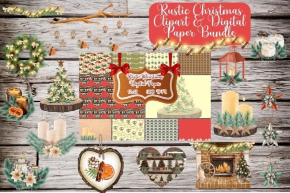 Rustic Christmas Clipart Bundle: Illustrations Review