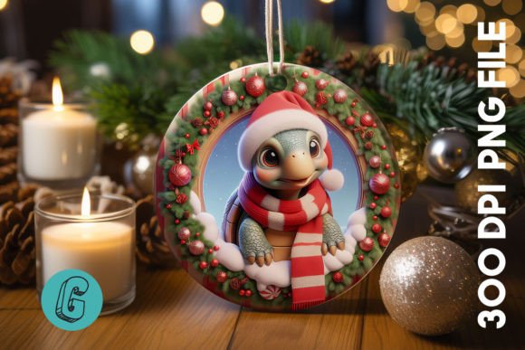 Turtle Christmas Ornament PNG Front 18: A Designer's Review