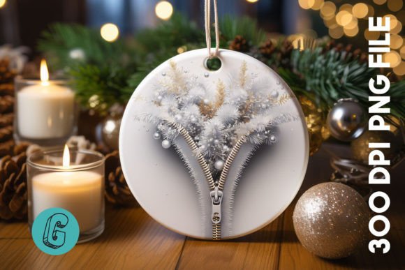 Unzipped Christmas Ornament PNG 07: Premium Illustrations