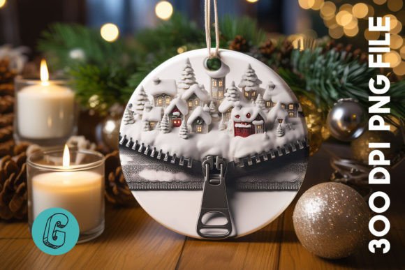 Unzipped Christmas Ornament PNG 09: Fresh Illustrations