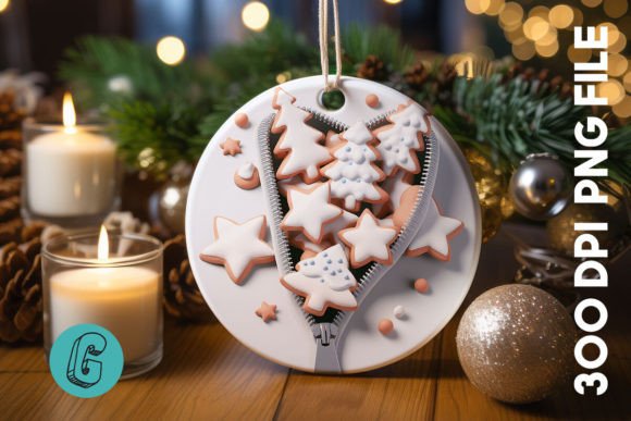 Unzipped Christmas Ornament PNG 10: Festive Illustrations