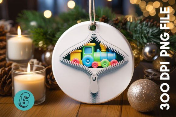 Unzipped Christmas Ornament PNG 12: Festive Illustrations